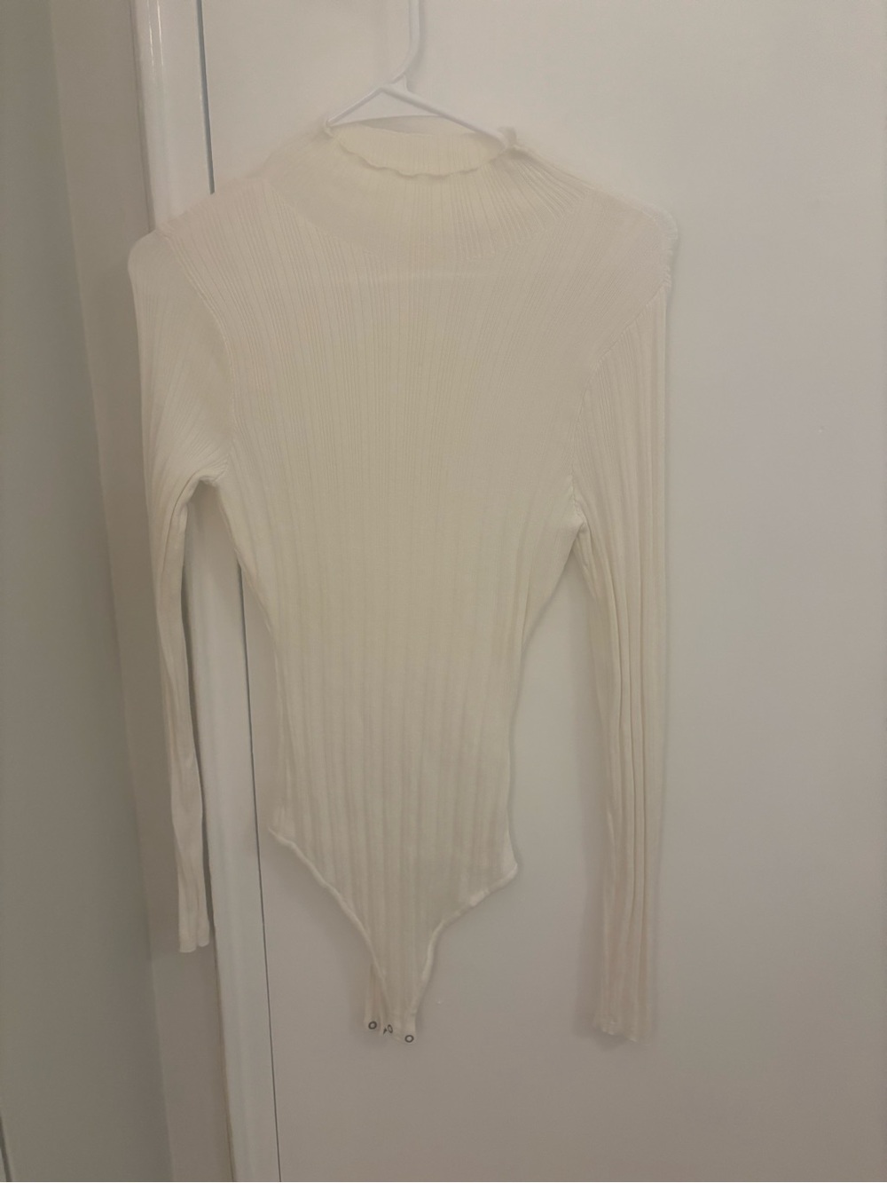Abercrombie wide-rib sweater mockneck bodysuit